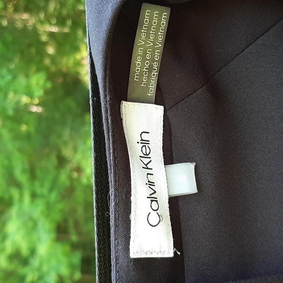 Black Calvin Klein business attire dress with gold buckle ladies size 6 - Picture 5 of 12